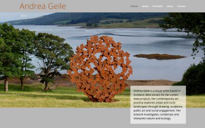 Andrea Geile’s Website Coordinates with her Corten Steel Sculptures