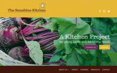 Cheerfull Charity Website for The Sunshine Kitchen